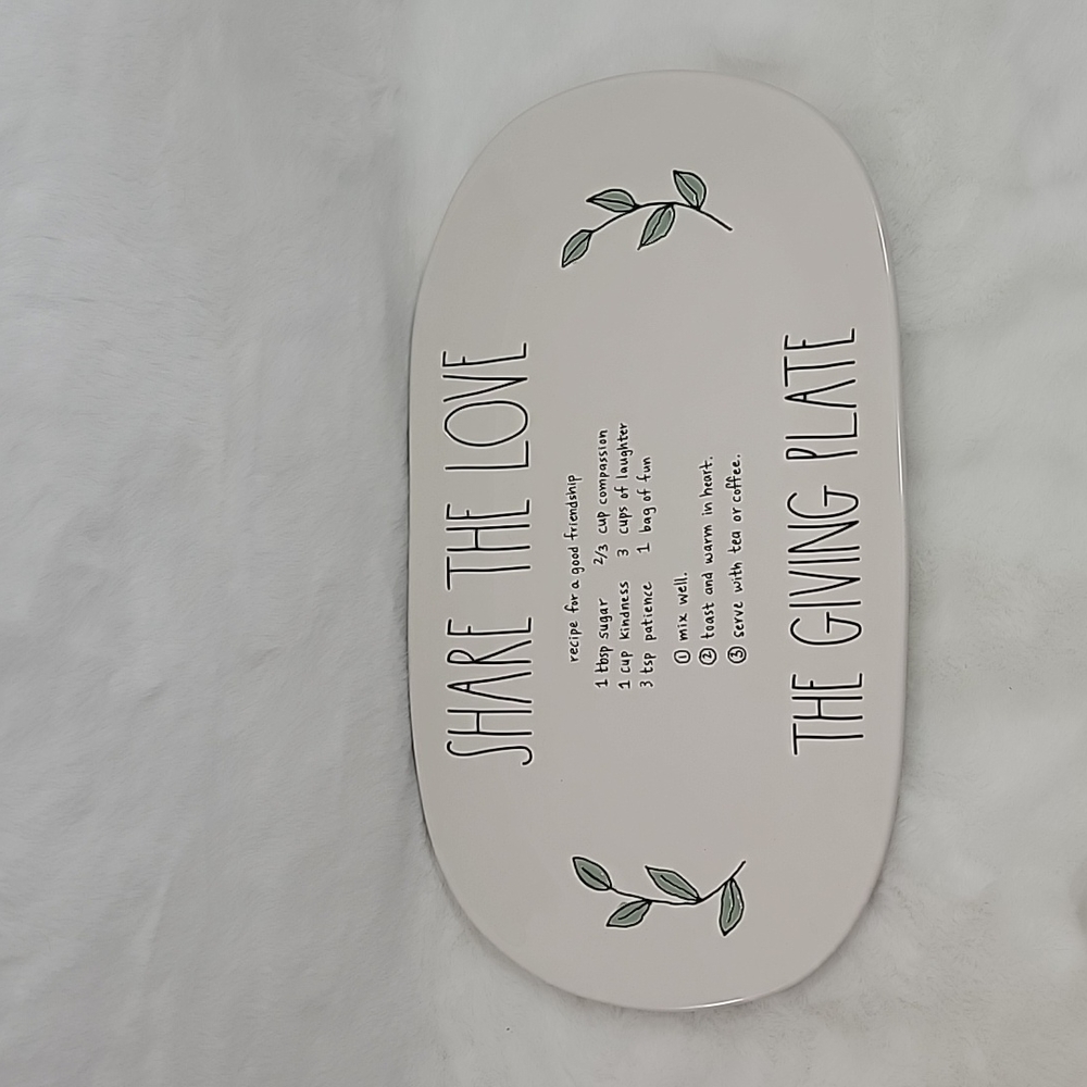 Rae Dunn Share The Love The Giving Plate